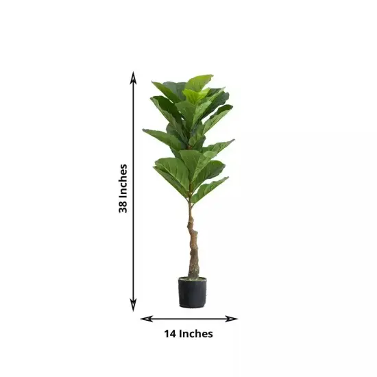 2 Green 3 ft Fig Tree Potted Artificial Plants Wedding Party Home Decorations {4}
