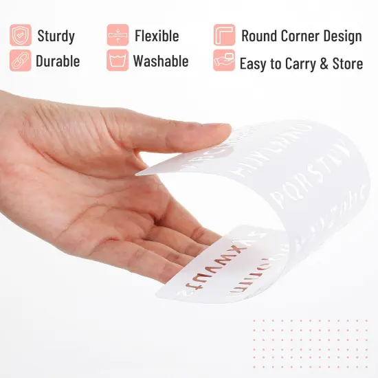 12 Pack Letter Stencils - 4 x 7 Inch {3}