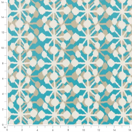 Mediterranean - Aqua & Teal Abstract & Geometric Upholstery Fabric 54 Inches" {4}