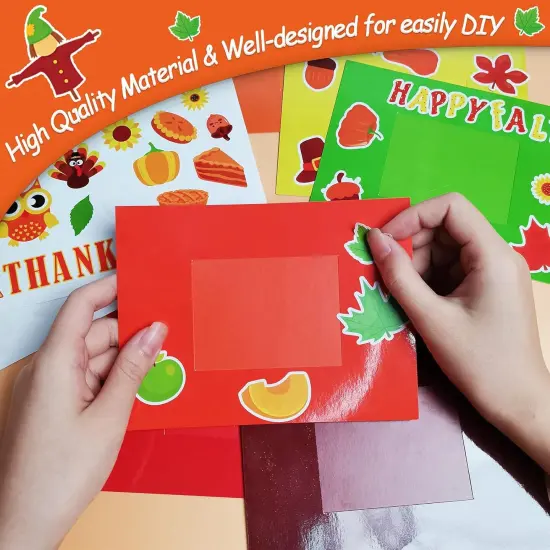 30 Packs - Thanksgiving Fall Picture Frame Craft Kits {3}