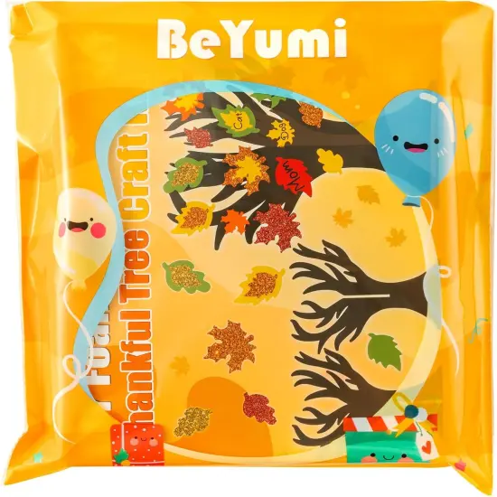 12 Pack Fall Thankful Leaves Trees Foam Kits {4}