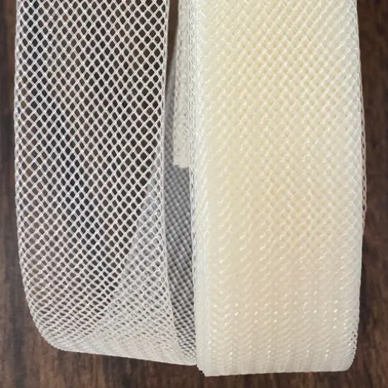 1 Yard Horsehair Trim 100% Nylon Crinoline Braid Webbing for Dresses, Veils & Hats 1" Wide Ivory {1}