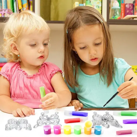 DIY Activity Butterfly Spring Suncatchers Ornaments Decorations DIY Window Paint Art Painting Craft Kits for Kids DIY Sun Catchers Classroom Easter Spring Summer Party Activities Art Project (butterfly) {4}