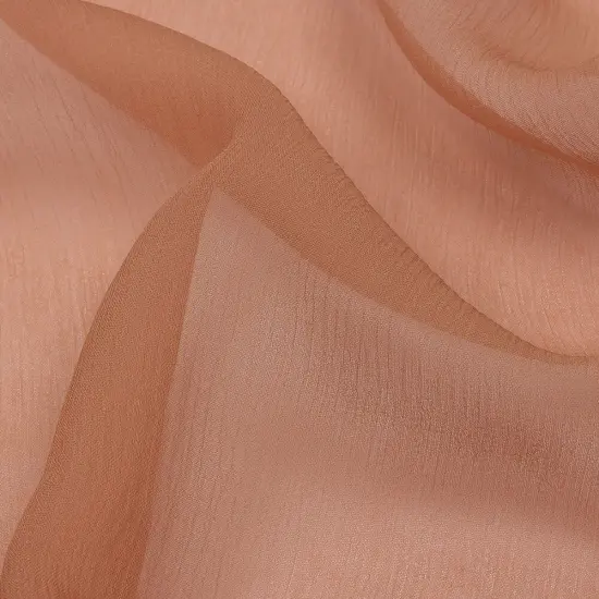 1 Yard Blush Crinkled Silk Chiffon 52" Wide Sheer Fabric for Scarves, Blouses & Overlays {2}