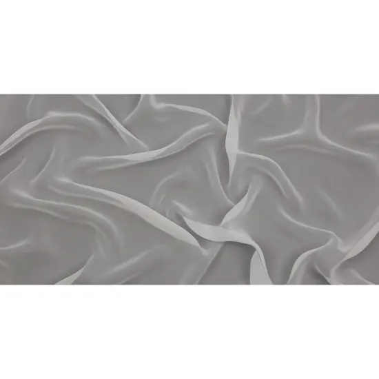 1 Yard Premium Silk Chiffon Solid Whisper White Fabric Lightweight 44 Inch Width {4}