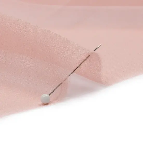 1 Yard Blush Pink Silk Chiffon Fabric for Scarves Dresses Overlays and Ruffles, 44 Inches Width {2}