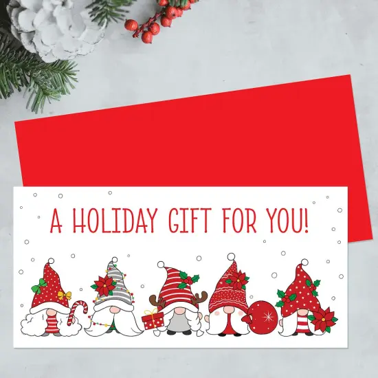 Great Papers! Gnome Holiday Gift /Money Card Holders with Envelopes, 6.5" x 11", 12 Count {4}