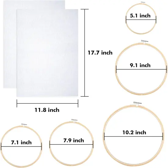 304 Pack Embroidery Kit, Cross Stitch Tools Set 200 Colors Threads (Multicolor) {4}