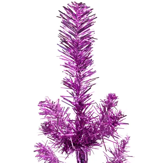 Northlight Medium Tinsel Twig Artificial Christmas Tree -3' - Purple - Unlit {4}
