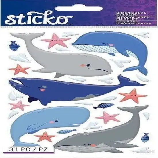 Sticko Whales Dimensional Stickers {1}
