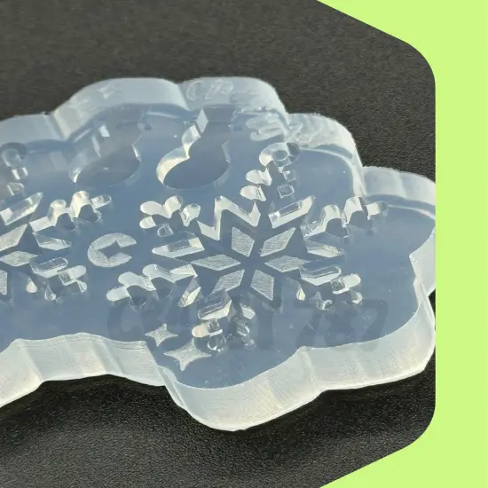 Snow Flake Dangle Earring Silicone Mold (small version) (C15) {4}
