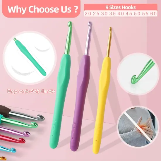 Beginner Yarn for Crocheting and Knitting-Crochet Kit for Beginners {5}