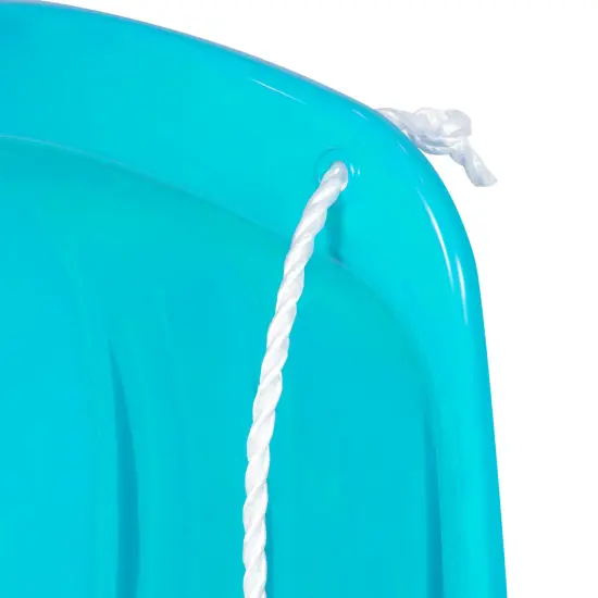 Best Choice Products 48in Kids Outdoor Plastic Sport Toboggan Winter Snow Sled Board Toy w/ Pull Rope Ice Blue {5}