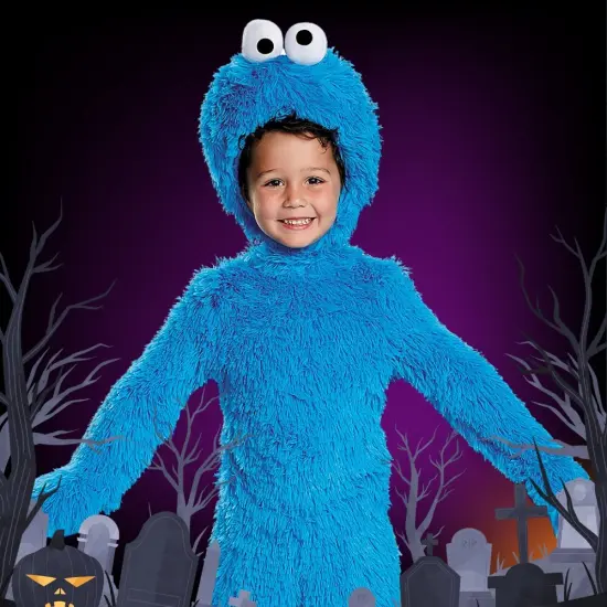 Extra Deluxe Cookie Monster Costume for Baby Plush Headpiece and Booties {6}