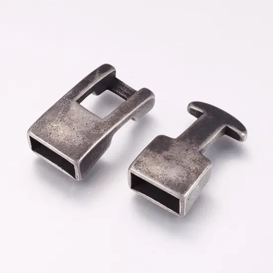 36x13x7mm Antique Silver 304 Stainless Steel Snap Lock Clasp {3}