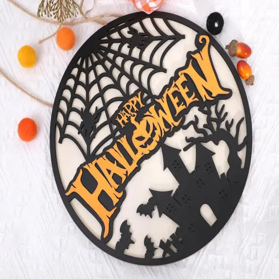 Happy Halloween Wooden Hanging {4}