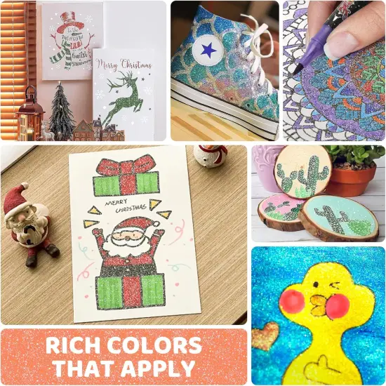 48 Colors Duo Glitter Brush Markers {4}