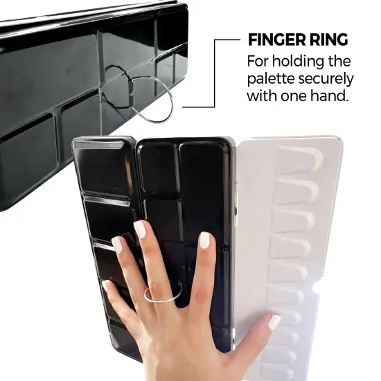 24 Metallic Half Pan Watercolour Metal Tin Set with Water Brush {4}