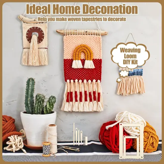 6 Sets Rectangle Weaving Loom Kit for Adults Beginners {5}