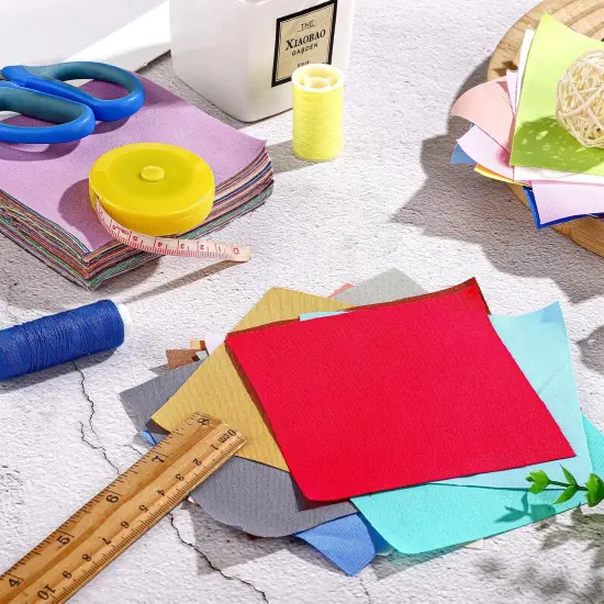 300 Pcs 4 x 4 Inches Multicolor Cotton Fabric Squares Solid Fat Quarters Precut {5}