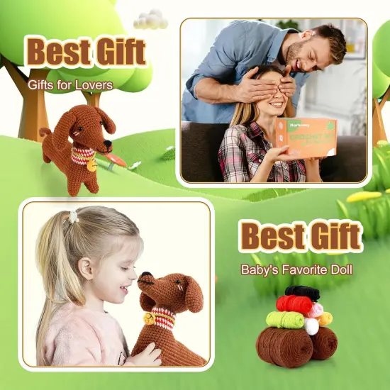 Animal Dog Crochet Kit for Beginners (Dachshund) {5}