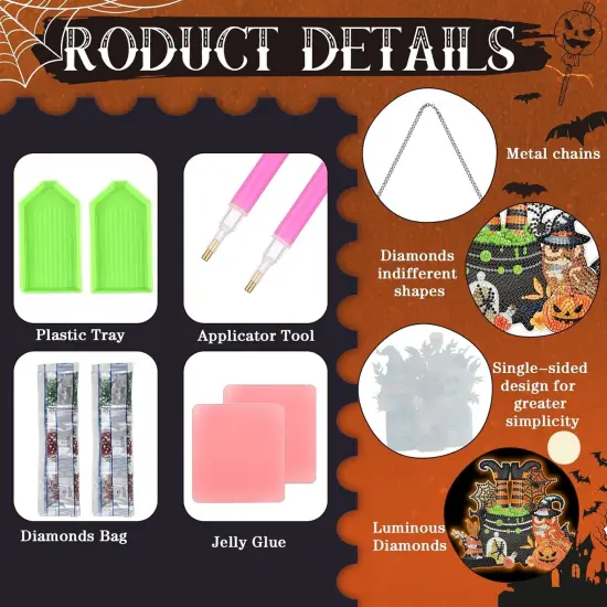 6 Pcs Halloween Diamond Art Painting Kits {3}
