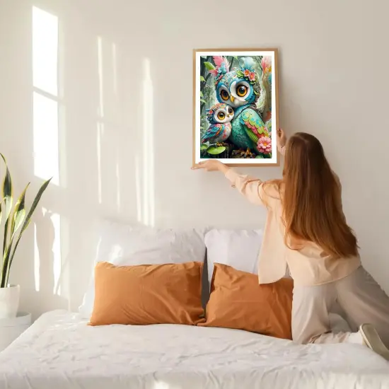 DIY 5D Owls Diamond Art Painting Kit {5}