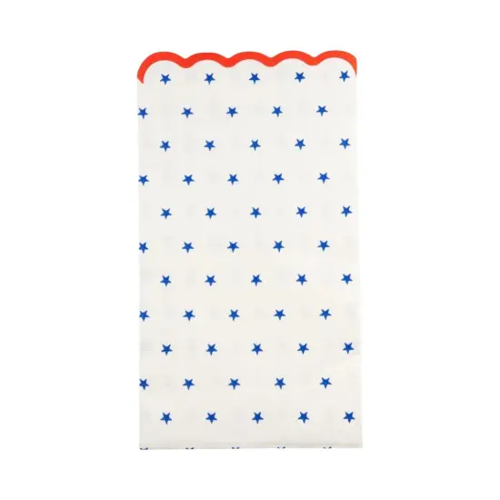 Blue Stars Scallop Guest Napkin {3}