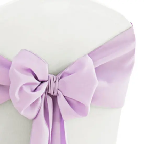 10 Pieces Lavender Polyester Chair Sashes 8"x108", Wrinkle Resistant Elegance {4}
