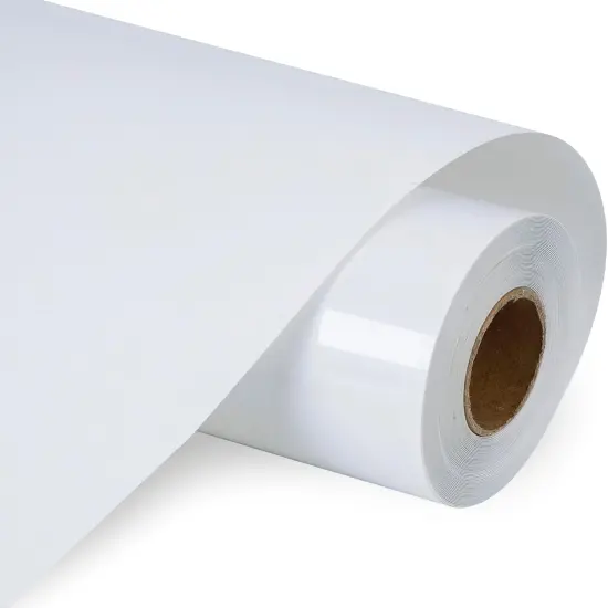 White Heat Transfer Vinyl - 12" x 9ft HTV Rolls {1}