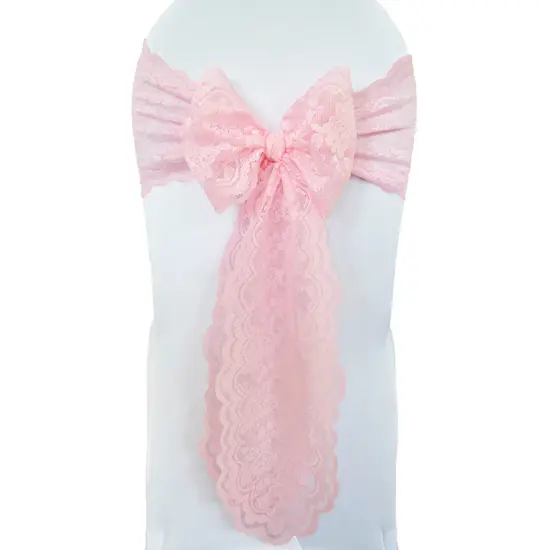 10 Pieces Pink Caspari Lace Chair Sashes for Elegant Event Seating D&eacute;cor 9" x 108" {2}