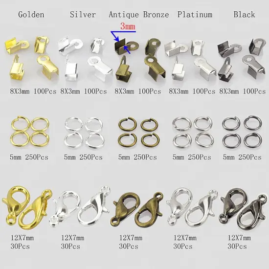 1900Pcs Kit with 5 colors 150 Pcs Lobster Claw Clasps {2}