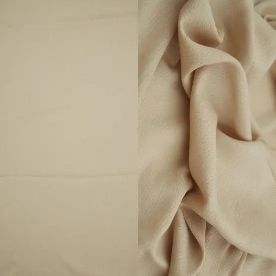 1 Yard Soft Rayon Crepon Fabric Solid Woven Textured Drapery Accent 50/51" Width STONE {1}