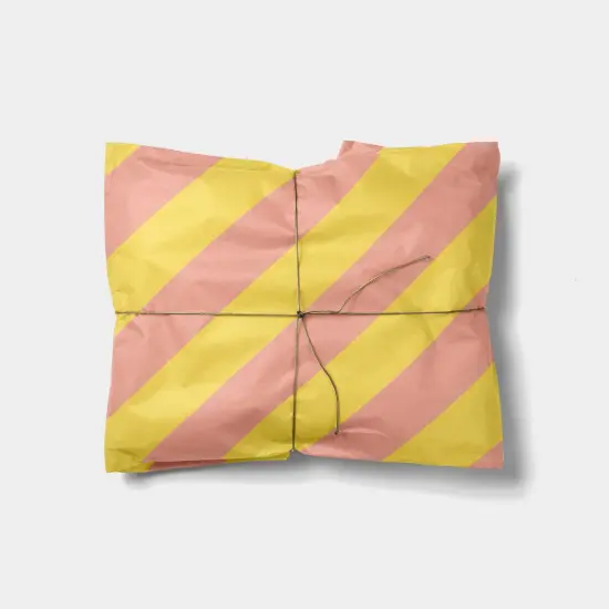 Pink and Yellow Colorful Striped Gift {1}