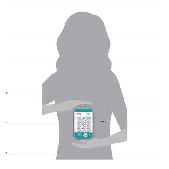 We R Charm Stapler Charm 12/Pkg-Silver Round With Leaf Emboss {5}