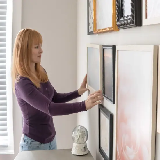 Panoramic Slim Profile Black Picture Frame - UV Acrylic, Foam Board Backing, Hanging Hardware {6}