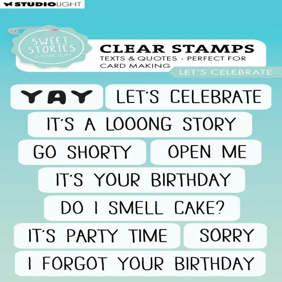 Studio Light Sweet Stories Clear Stamps-Nr. 661, Let's Celebrate {2}