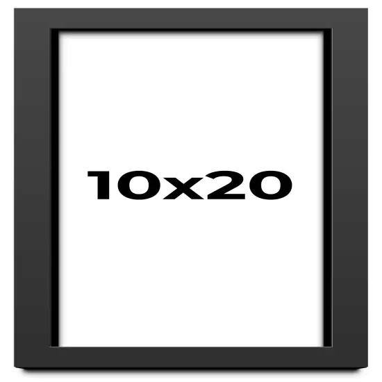 Panoramic Flat Black Picture Frame - UV Acrylic, Foam Board Backing, Hanging Hardware {1}