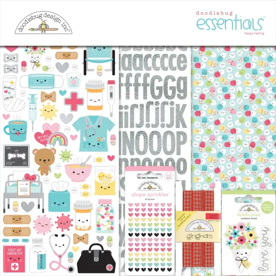 Doodlebug Essentials Page Kit 12"X12"-Happy Healing {1}