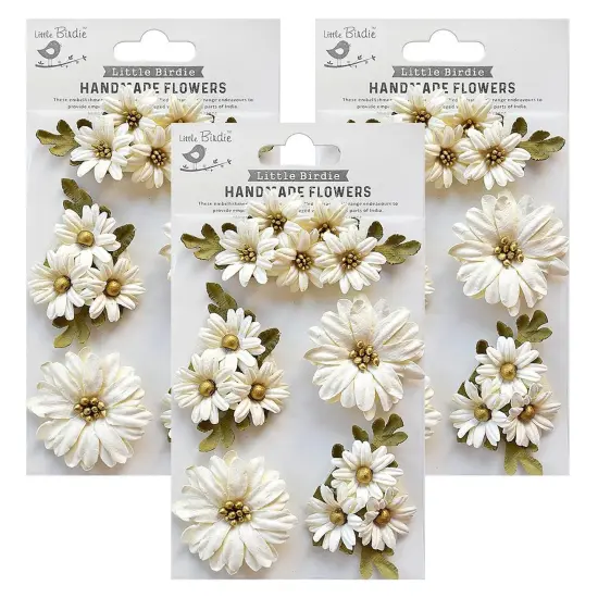 Pack of 3 - Little Birdie Fairy Garden Paper Flowers 5/Pkg-Amor Mio {1}