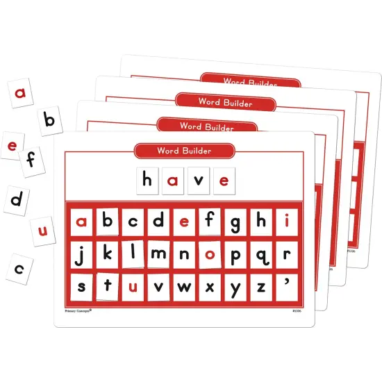 Magnetic Word Builder Boards with Magnetic Letters, 4 Boards {1}