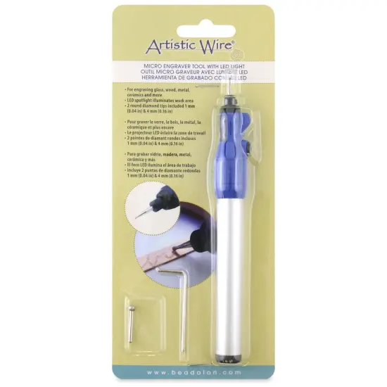Artistic Wire Micro Engraver Tool With LED Light-With 2 Tips {1}
