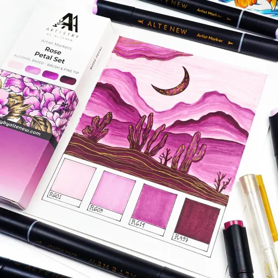Artist Alcohol Markers Rose Petal Set {6}