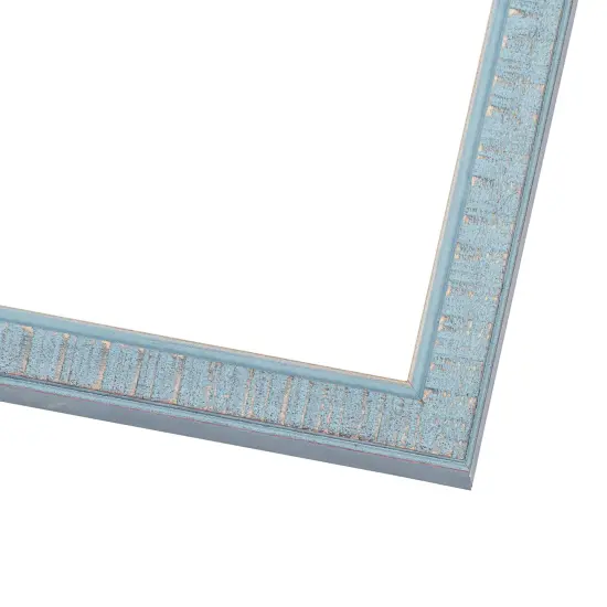 Photo Size Textured Blue Picture Frame - UV Acrylic, Foam Board Backing, Hanging Hardware {3}