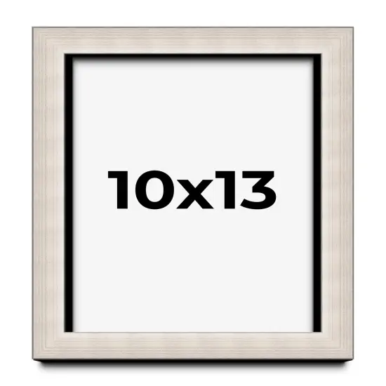 Photo Size Minimalist Shadow Box Silver Picture Frame - UV Acrylic, Backing, Hanging Hardware {1}