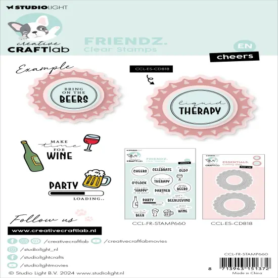 Studio Light Friendz Clear Stamps-Nr. 660, Cheers {3}