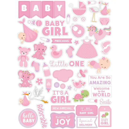 Pack of 3 - Little Birdie Little Miracle Ephemera 90/Pkg-Baby Girl {3}