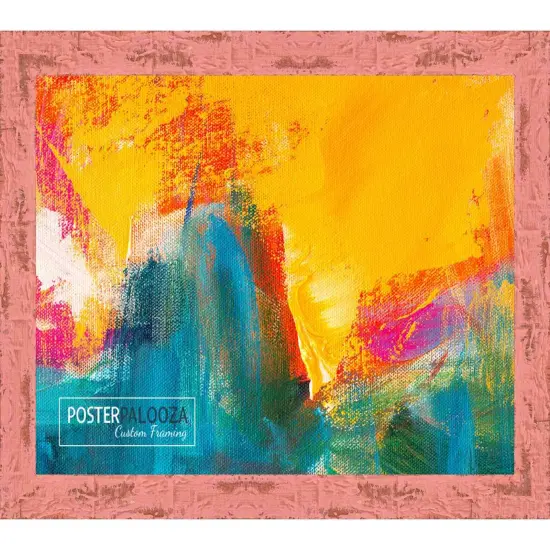 Square Shabby Chic Pink Picture Frame - UV Acrylic, Foam Board Backing, Hanging Hardware {6}