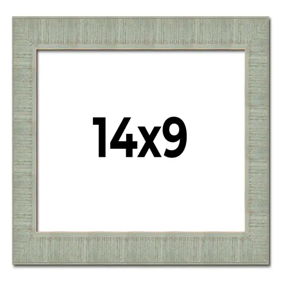 Photo Size Sculpted Blue Picture Frame - UV Acrylic, Foam Board Backing, Hanging Hardware {1}