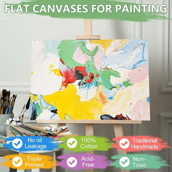 Canvas Boards for Painting 8x10, 26 Pack Canvases Primed Acid Free Blank Canvas Panels for Classroom and Parties {3}